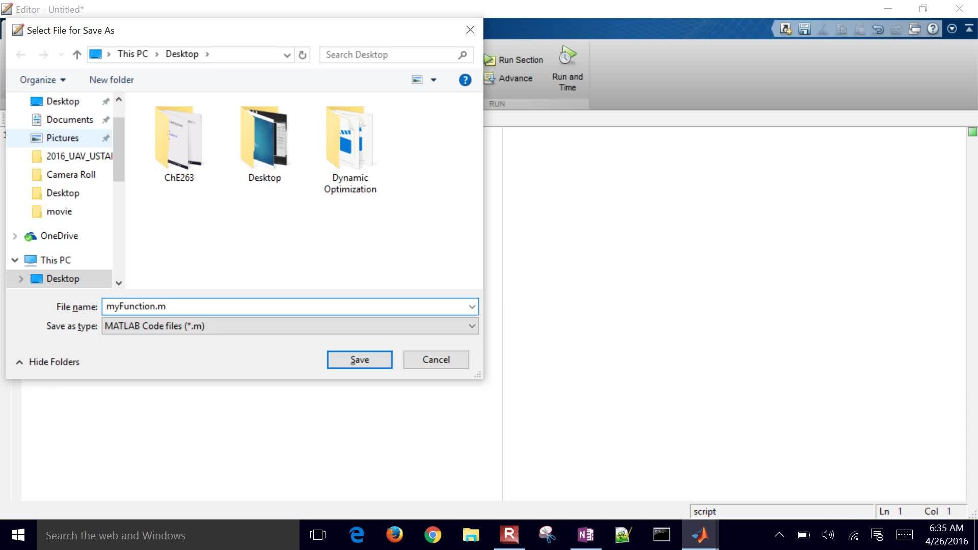 Matlab user defined custom functions science